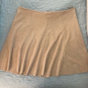 BB Dakota Tan Suede Skirt